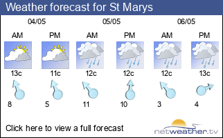 Weather forecast for St Marys